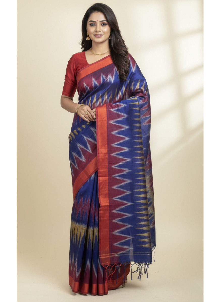 Pochampally ikat pattu (silk) saree