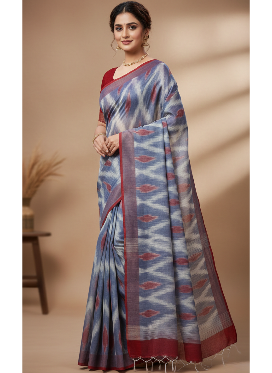 Pochampally ikat pattu (silk) saree