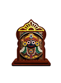 Premium Wooden Lord Jagannath Art Frame | Tabletop Divine Decor