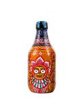 Hand-Painted Pattachitra Bottle Art | Lord Jagannath Decor (Orange)