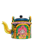 Hand-Painted Pattachitra Aluminium Kettle | Traditional Odisha Art Tea Pot - Lord Jagannath Motif